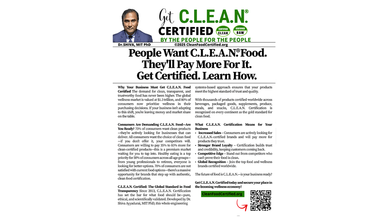 C.L.E.A.N. CERTIFIED Flyer